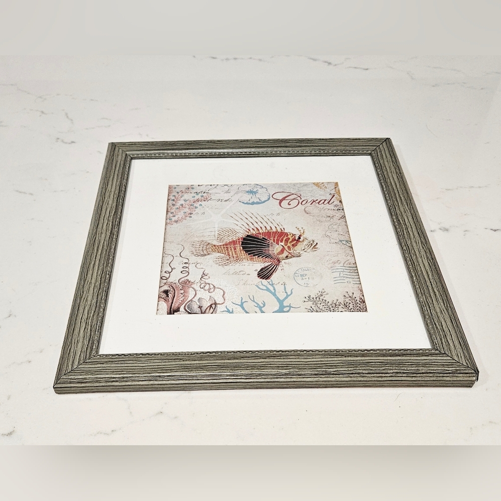 Framed Lionfish Wall Art